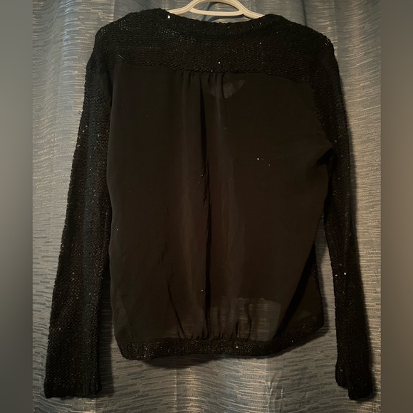 3/$15 RD Style Sequin Glitter V Neck Sweater - Picture 2 of 4